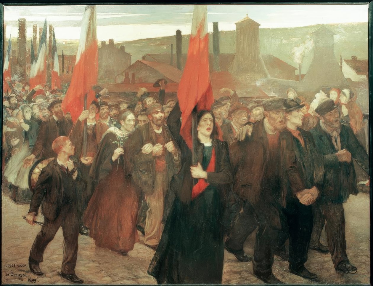 Strajk w Le Creusot autorstwa Jules Adler
