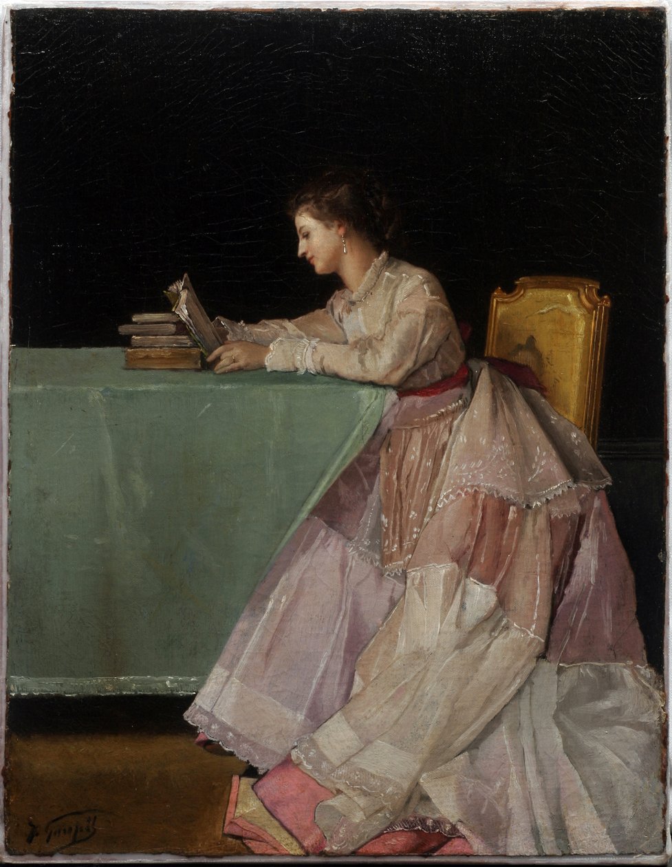 Siedząca kobieta autorstwa Jules Adolphe Goupil