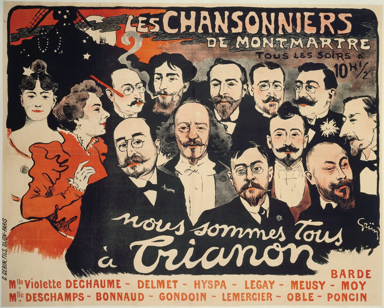 Songwriters z Montmartre, c. 1890. autorstwa Jules Alexandre Grün