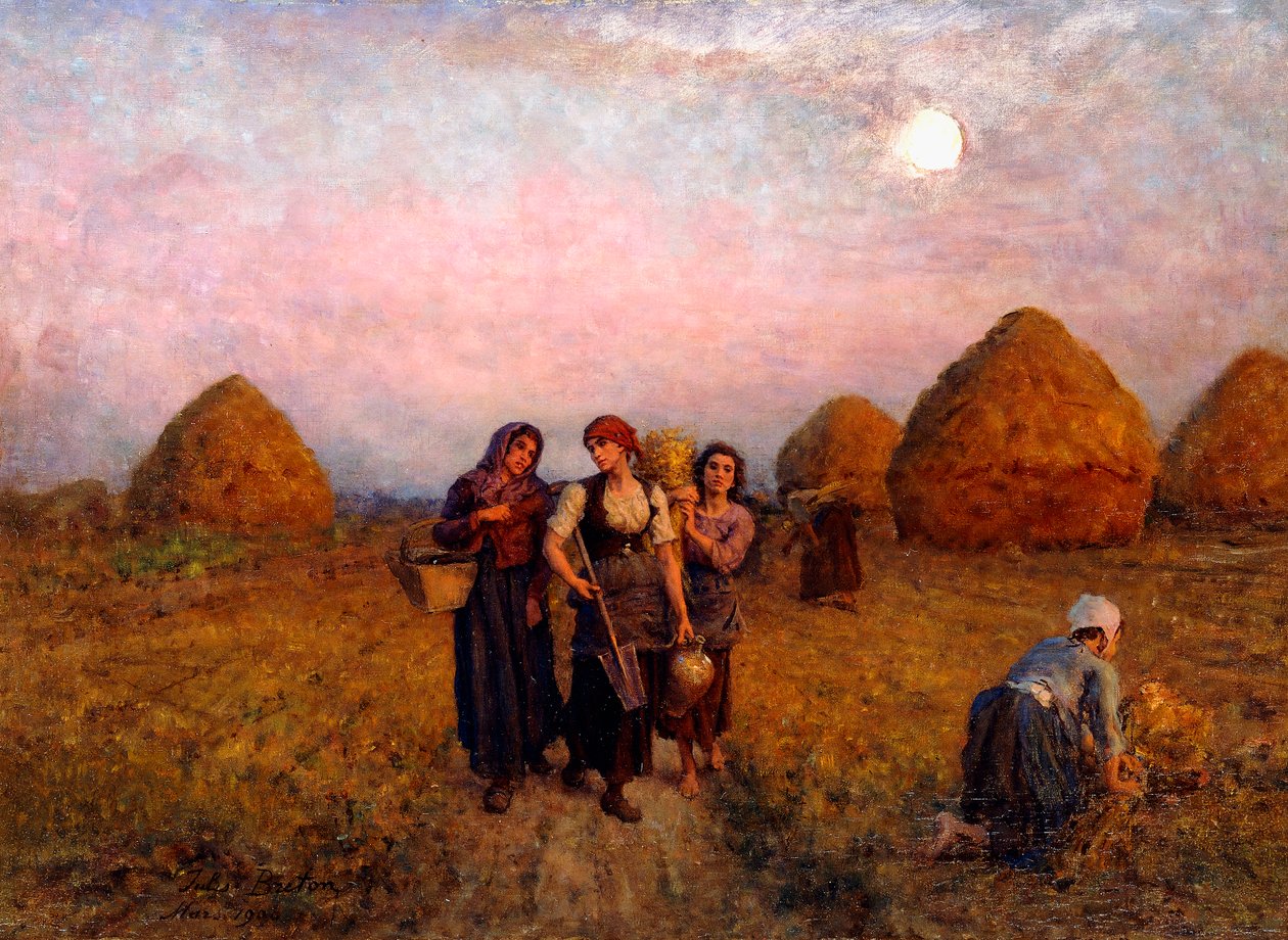 Świt praca, 1900 autorstwa Jules Breton