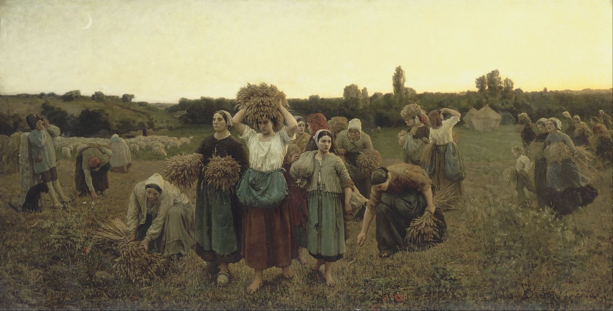 Przypomnienie o zbieraczach autorstwa Jules Breton