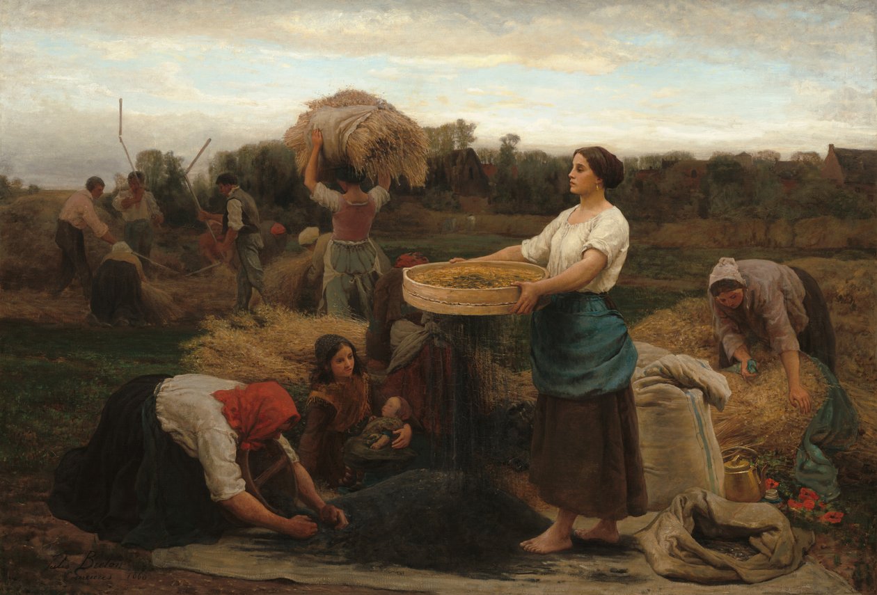 Rzepak do zbioru rzepaku, 1860. autorstwa Jules Breton