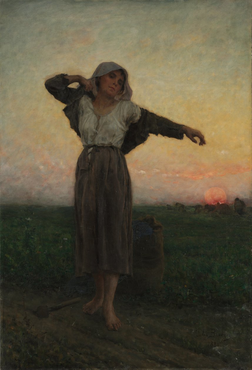 Zmęczony sprzątacz, 1880. autorstwa Jules Breton