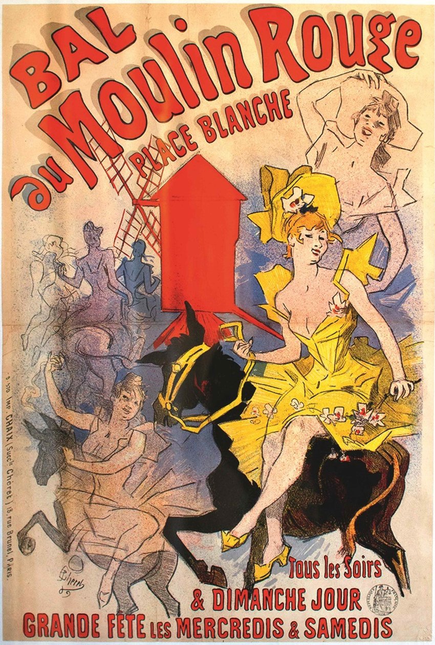 Bal Moulin Rouge, 1889. autorstwa Jules Cheret