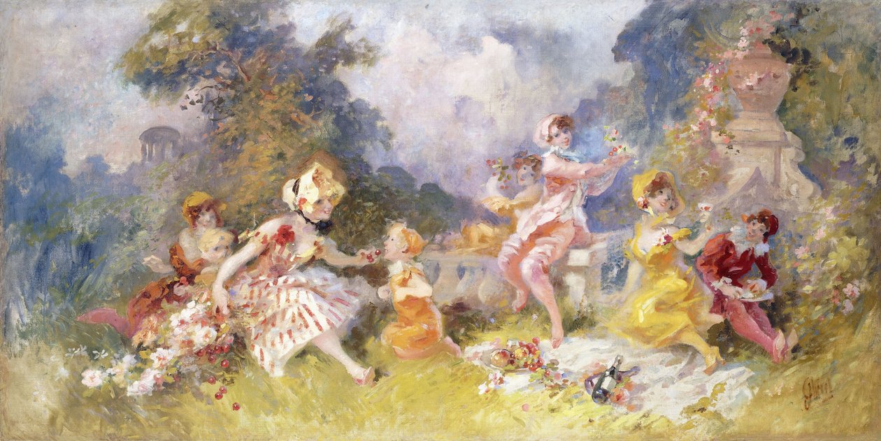 Śniadanie na trawie, ok. 1894 r. autorstwa Jules Cheret
