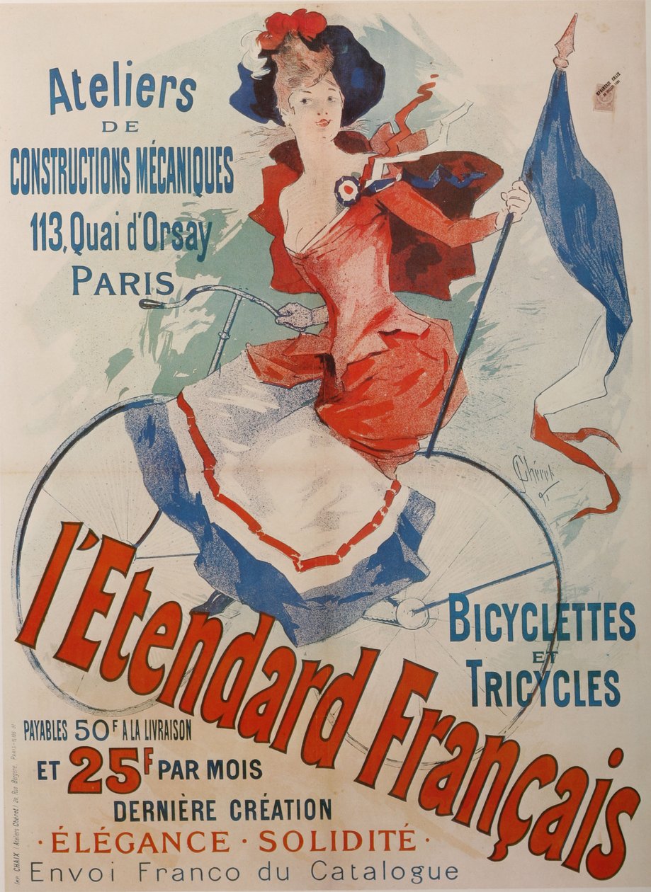 Plakat Standardowe Francuskie Rowery autorstwa Jules Cheret