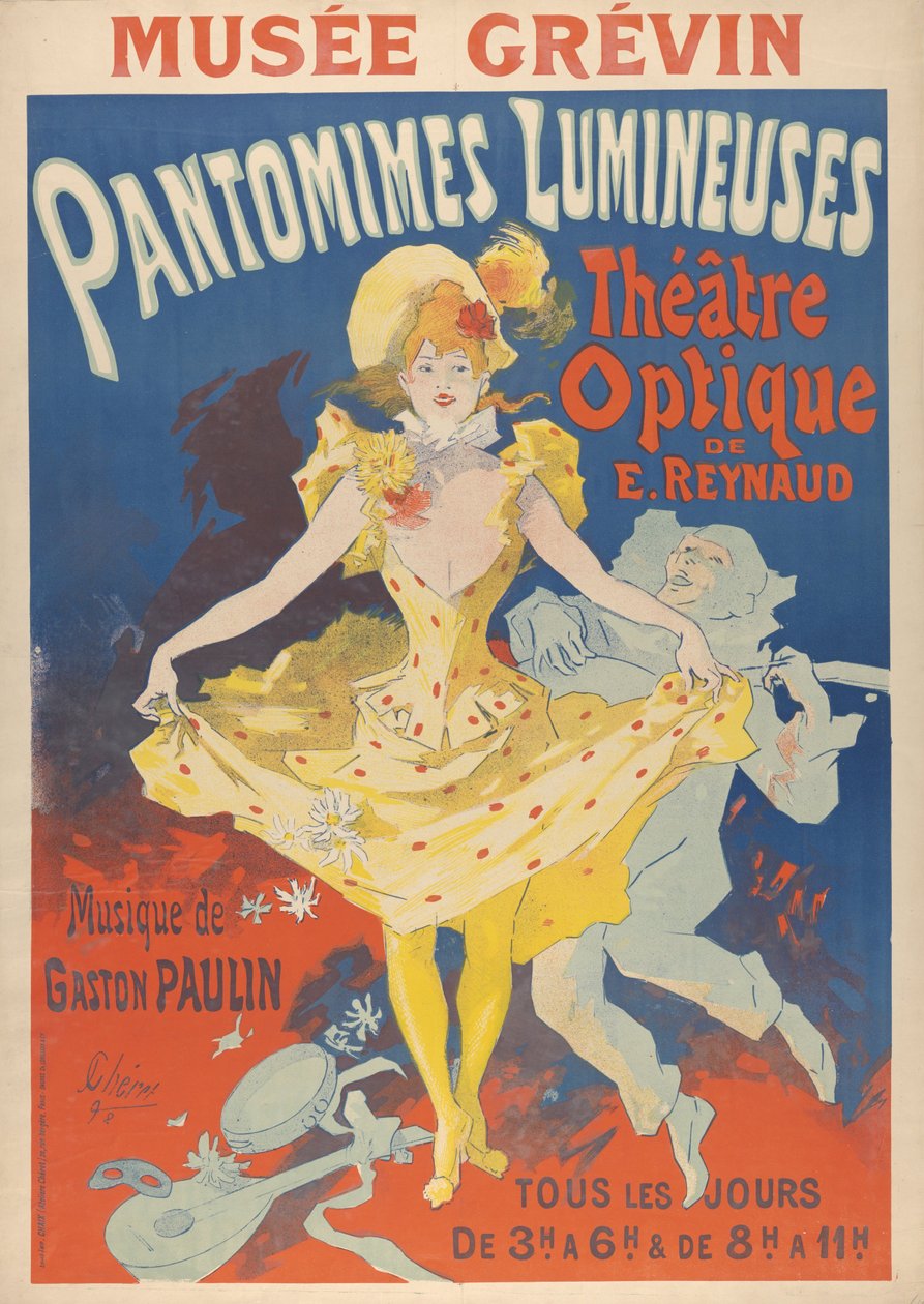 Świetliste pantomimy, 1892 autorstwa Jules Cheret