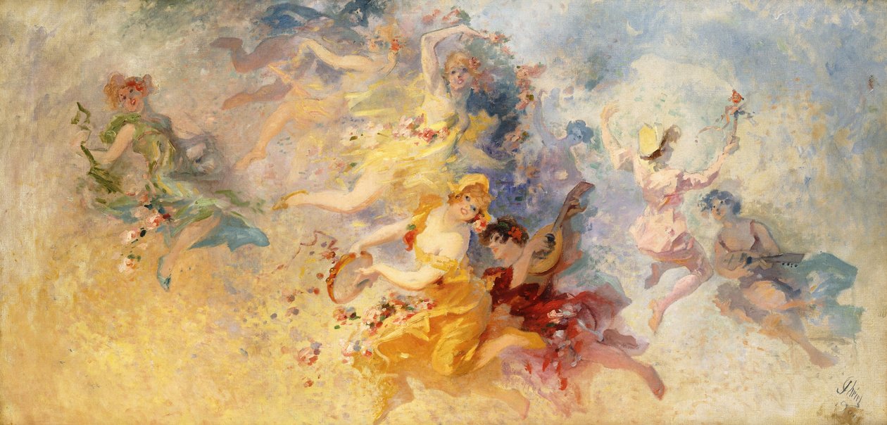 Wiosna, 1900 autorstwa Jules Cheret