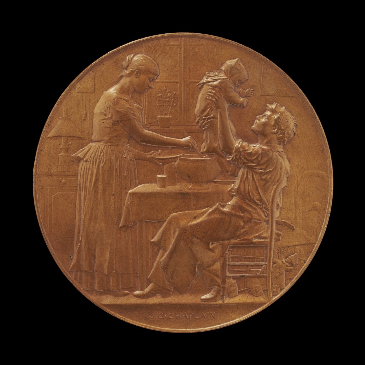 Wartości rodzinne [awers], 1891. autorstwa Jules Clement Chaplain