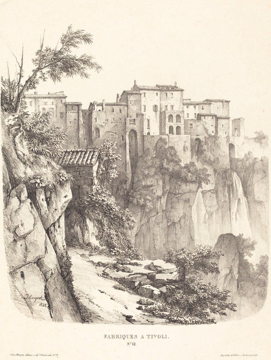 Budynki w Tivoli autorstwa Jules Coignet