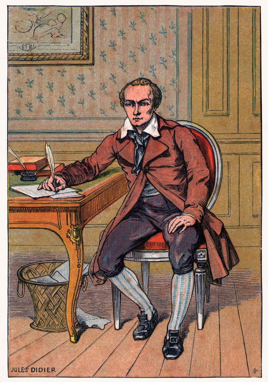 Andre Chenier, ok. 1900 r. (rycina) autorstwa Jules Didier