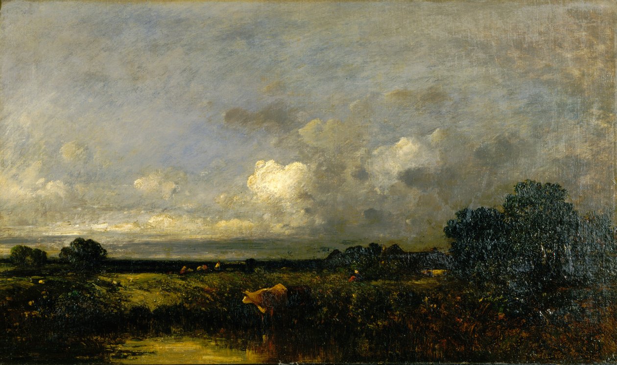 Krajobraz z krową autorstwa Jules Dupré