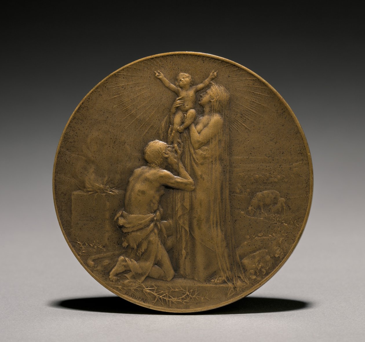 Awers medalu, XIX w. autorstwa Jules Dupré