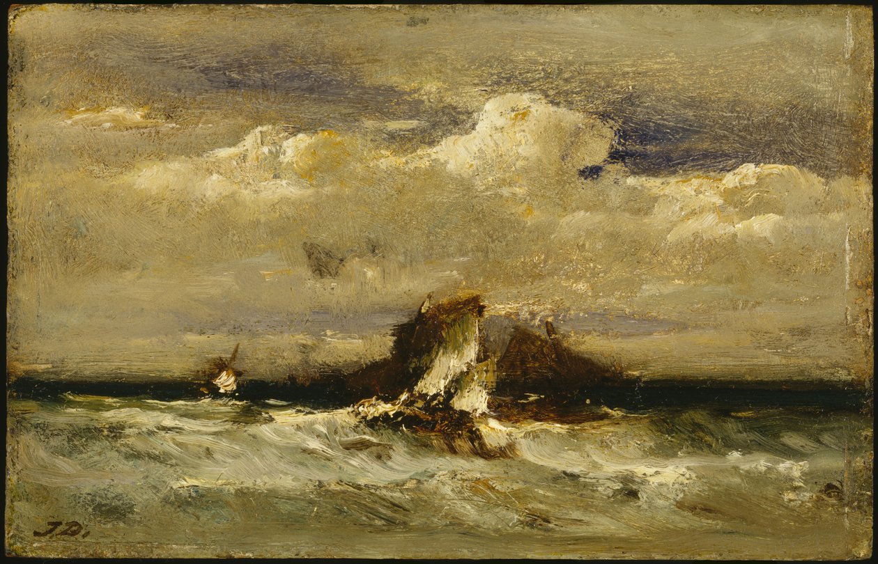 Seascape, ok. 1868-81 (olej na komercyjnym panelu) autorstwa Jules Dupré