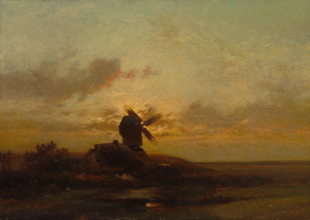Wiatrak, koniec lat 50. XIX wieku. autorstwa Jules Dupré