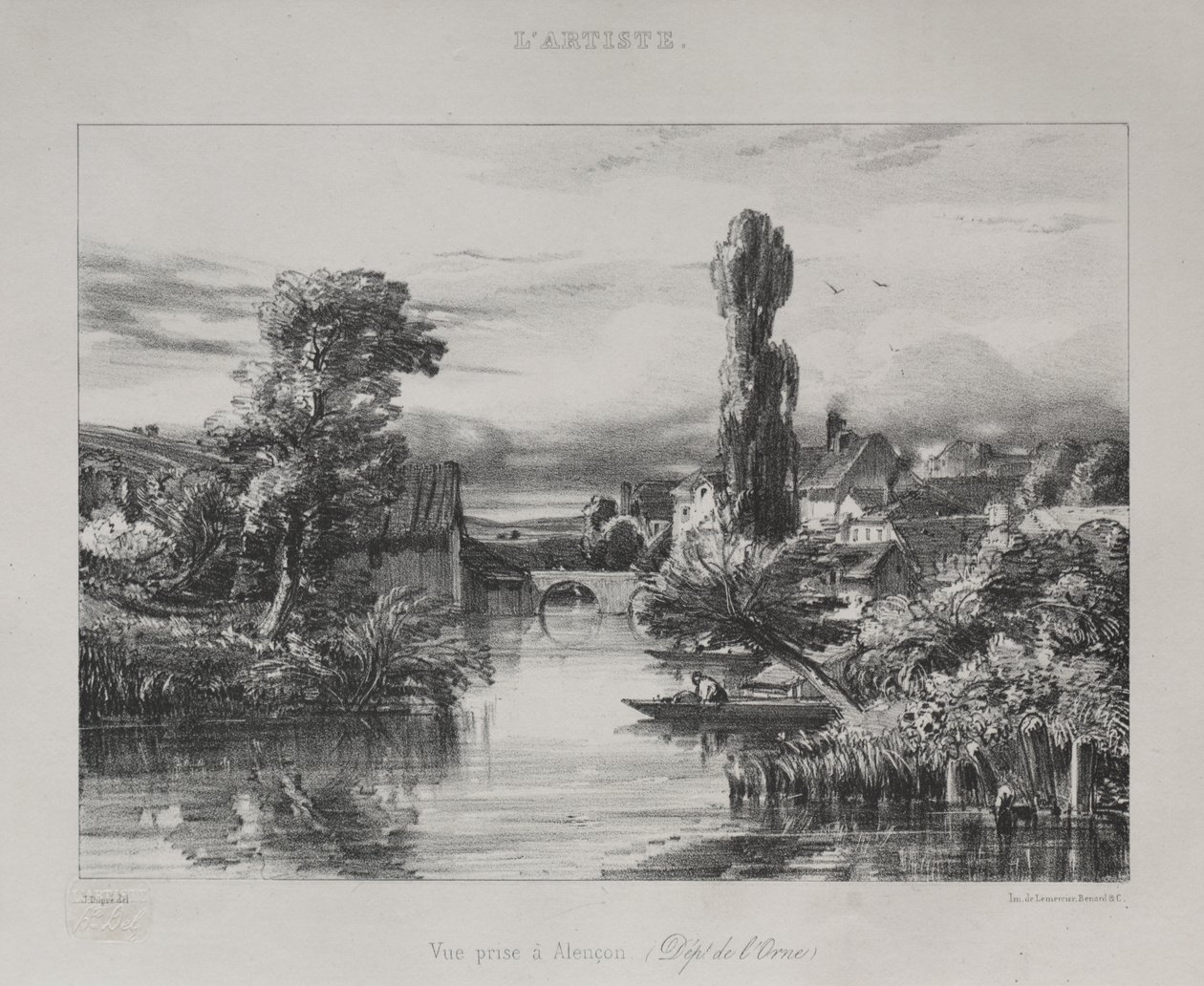 Widok w pobliżu Alençon, 1839. autorstwa Jules Dupré