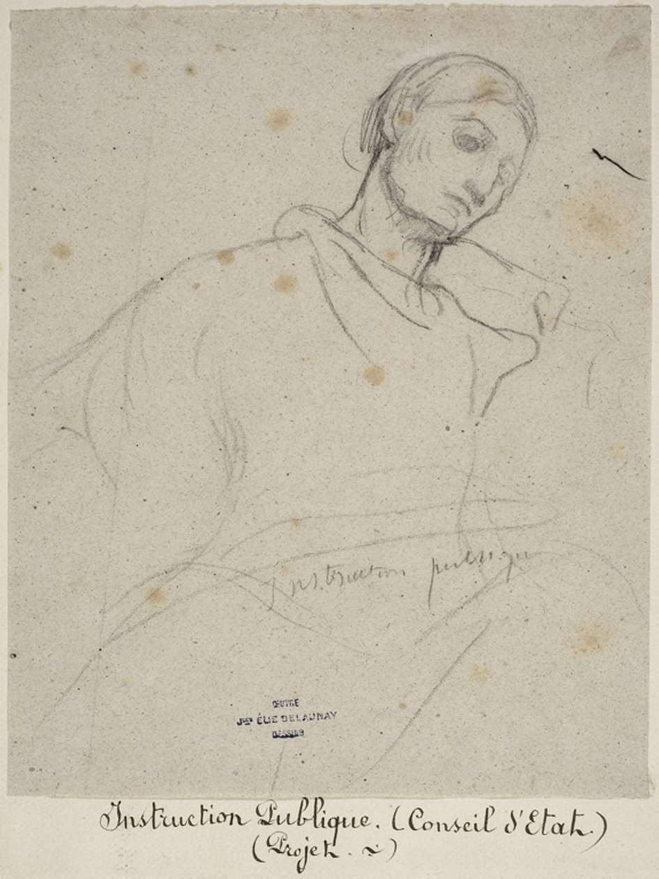 Studium dla "Instrukcji Publique" autorstwa Jules Elie Delaunay