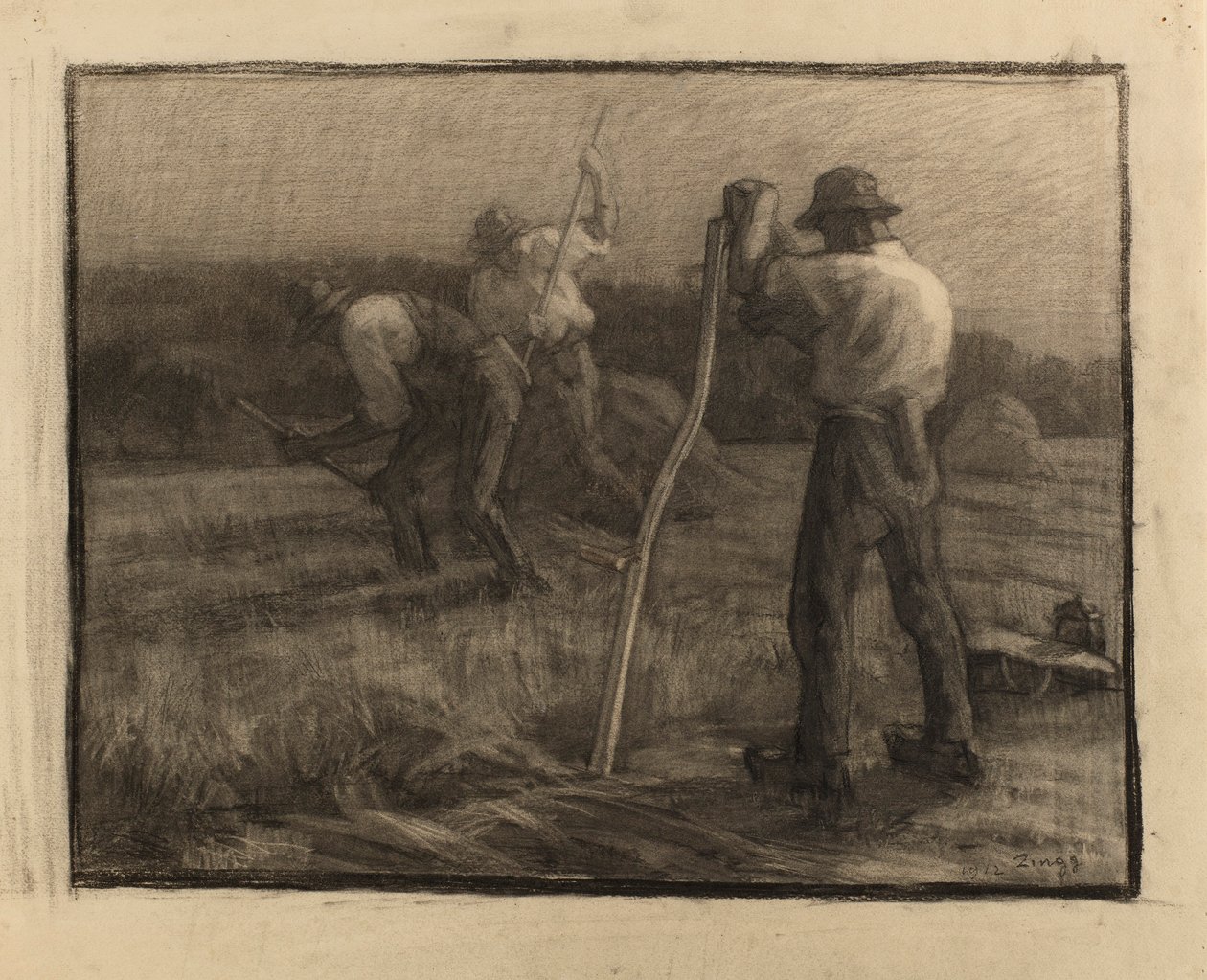 Scena żniw autorstwa Jules Emile Zingg