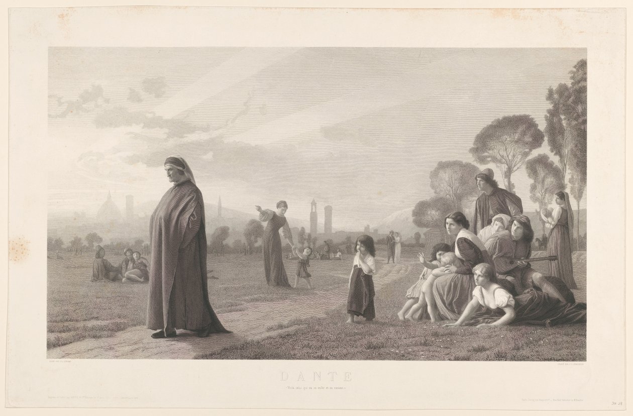 Dante, naar J.L. Gérôme autorstwa Jules Gabriel Levasseur