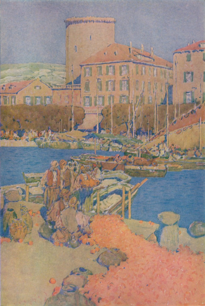 Rynek w Spalato, 1913 autorstwa Jules Guerin
