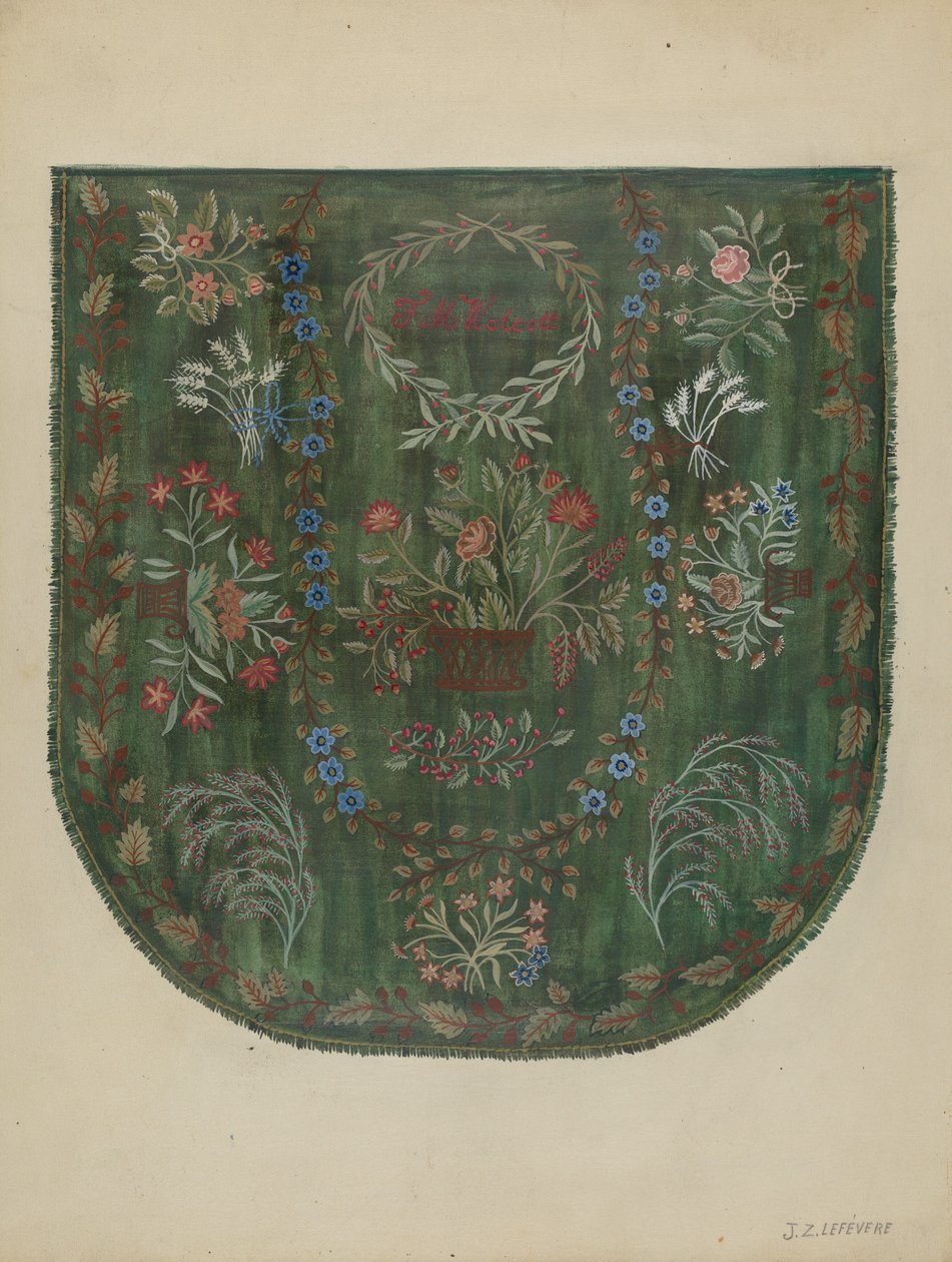 Haftowana narzuta, ok. 1936. autorstwa Jules Lefevere