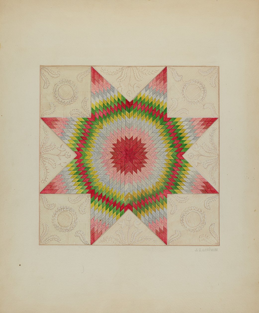 Kołdra patchworkowa, ok. 1936. autorstwa Jules Lefevere