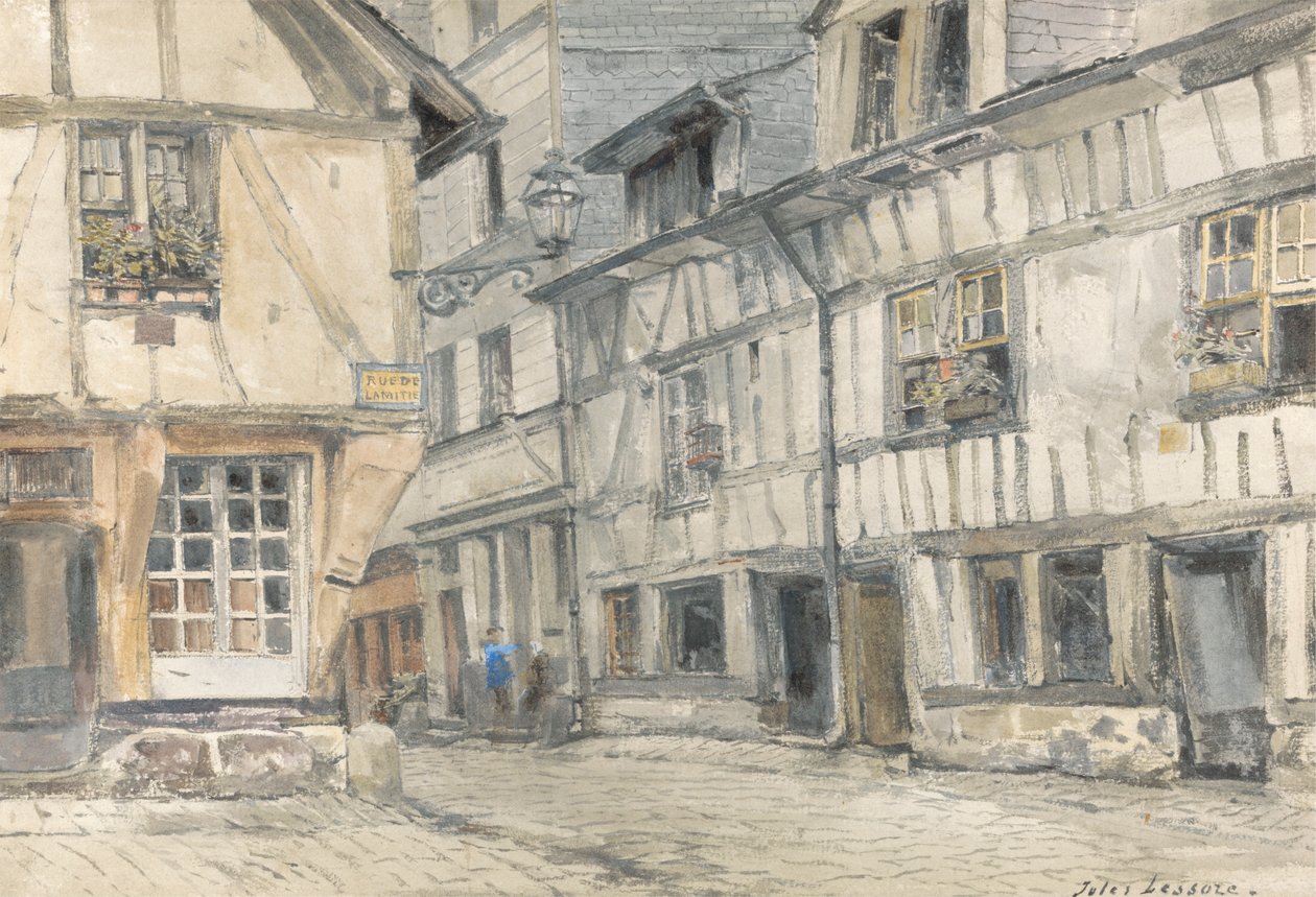 Widok na Rue de Lamitie autorstwa Jules Lessore