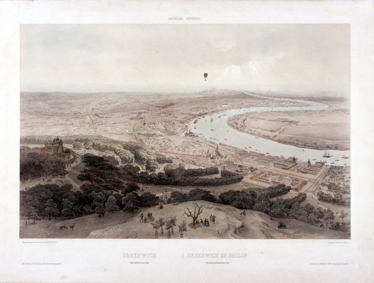 Greenwich, Londyn, ok. 1845 autorstwa Jules Louis Arnout