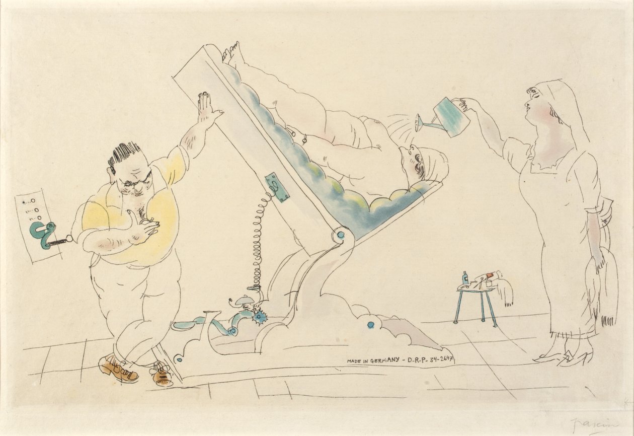 Salon piękności - "oszczędny" autorstwa Jules Pascin