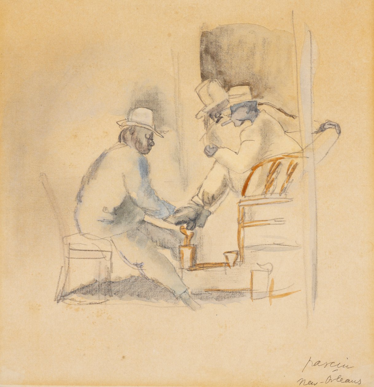 Buty New Orleans (wc na papierze) autorstwa Jules Pascin