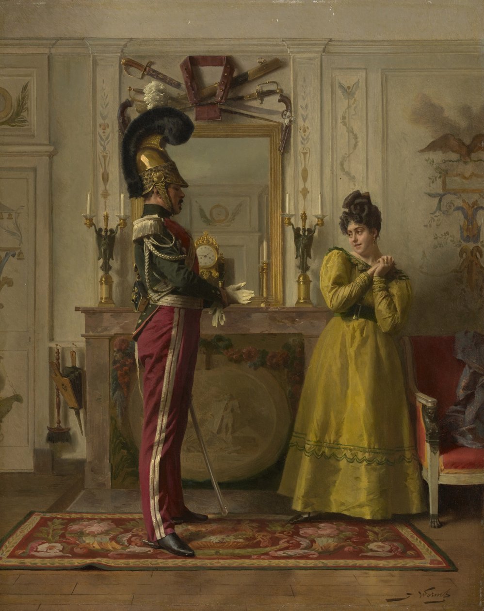 Wyjazd na przegląd, ok. 1876 r. autorstwa Jules Worms