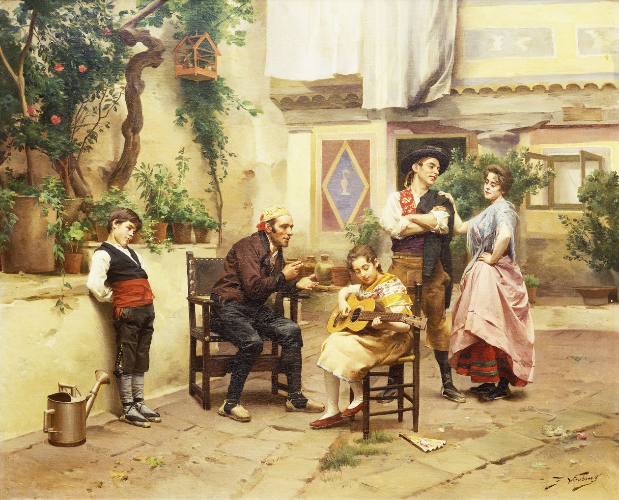 Lekcja gitary, autorstwa Jules Worms