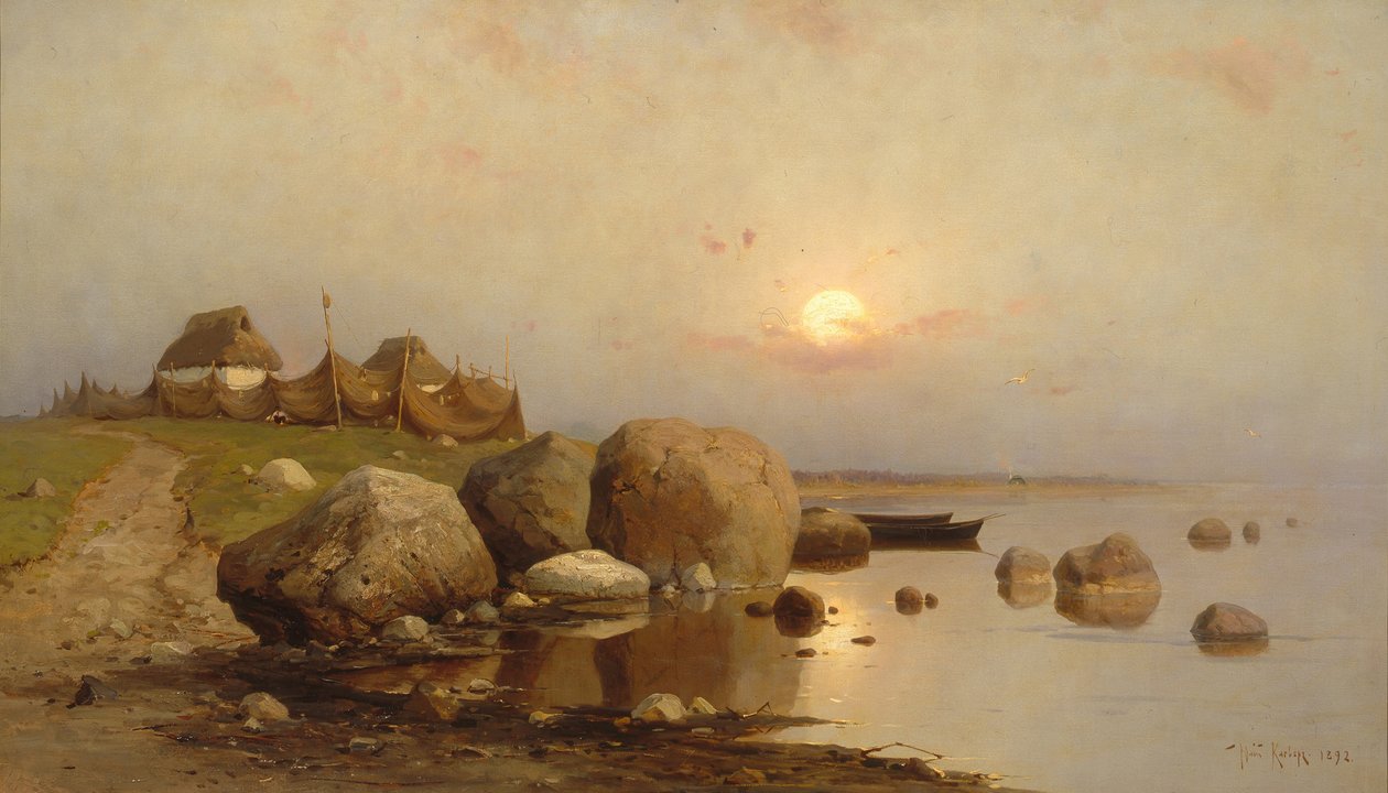 Wioska rybacka, 1892 autorstwa Juli Julievich Klever