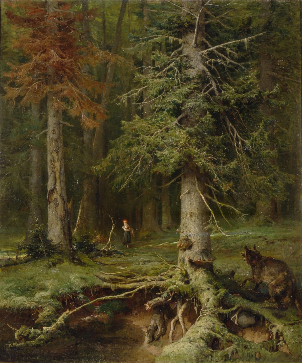 Czerwony Kapturek, 1887 autorstwa Juli Julievich Klever