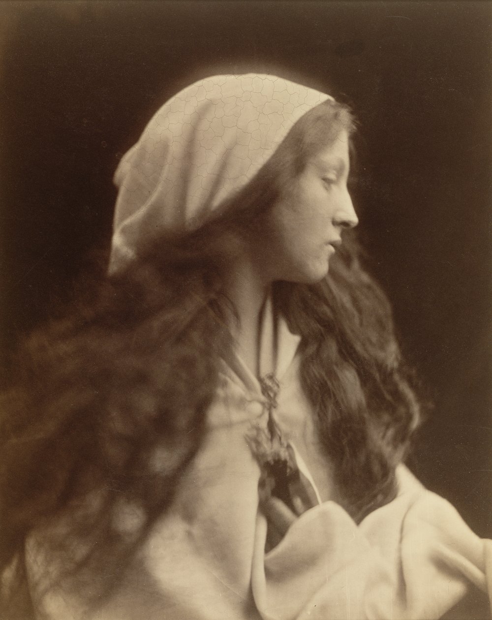 Studium młodej dziewczyny przebranej za chłopa, ok. 1869 r. autorstwa Julia Margaret Cameron