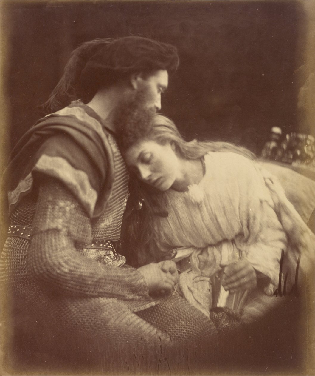Rozstanie sir Lancelota i królowej Ginewry autorstwa Julia Margaret Cameron