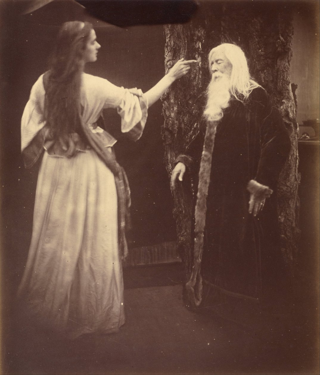 Vivien i Merlin autorstwa Julia Margaret Cameron