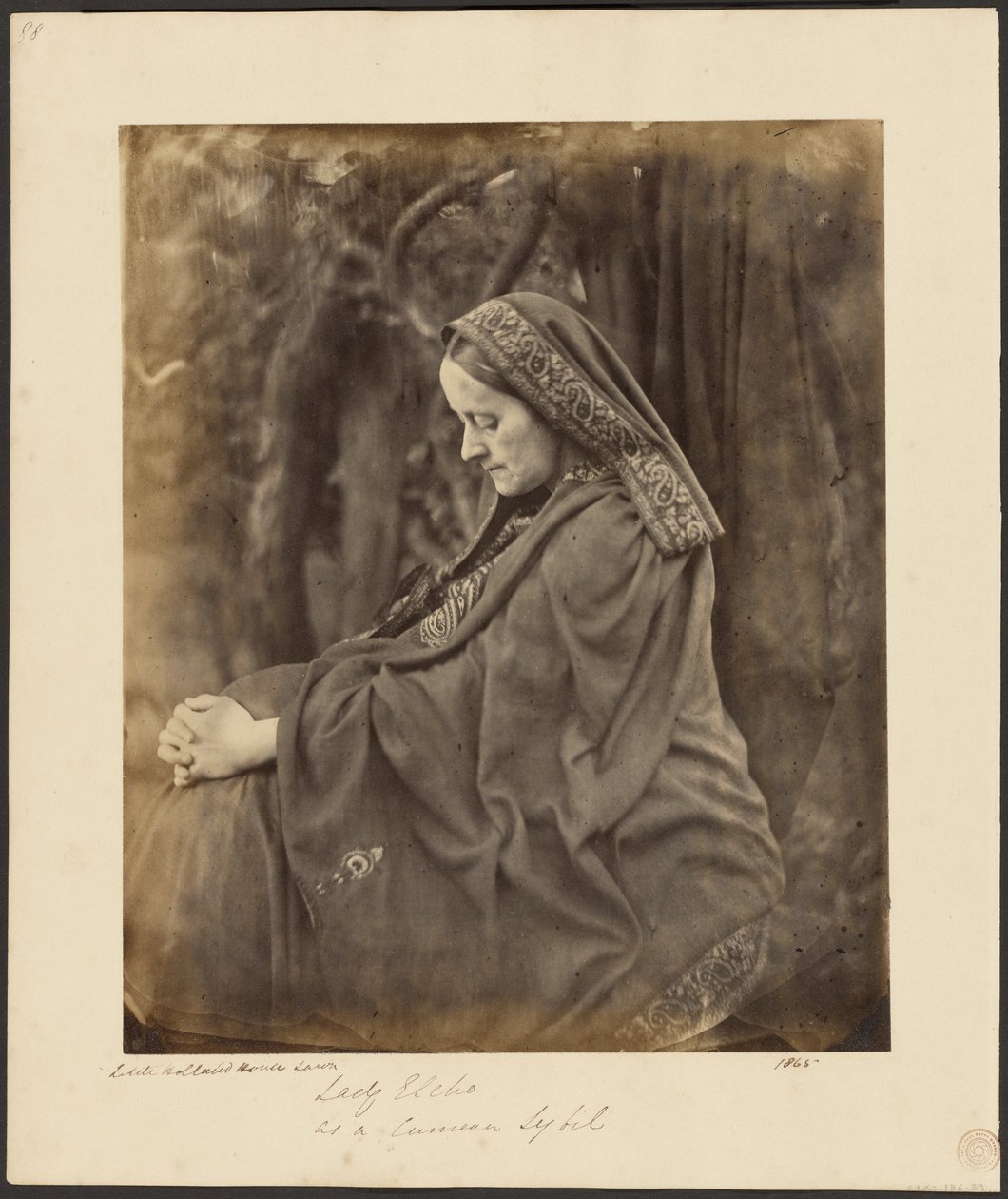 Lady Elcho jako Cumeańska Sybilla autorstwa Julia Margaret Cameron