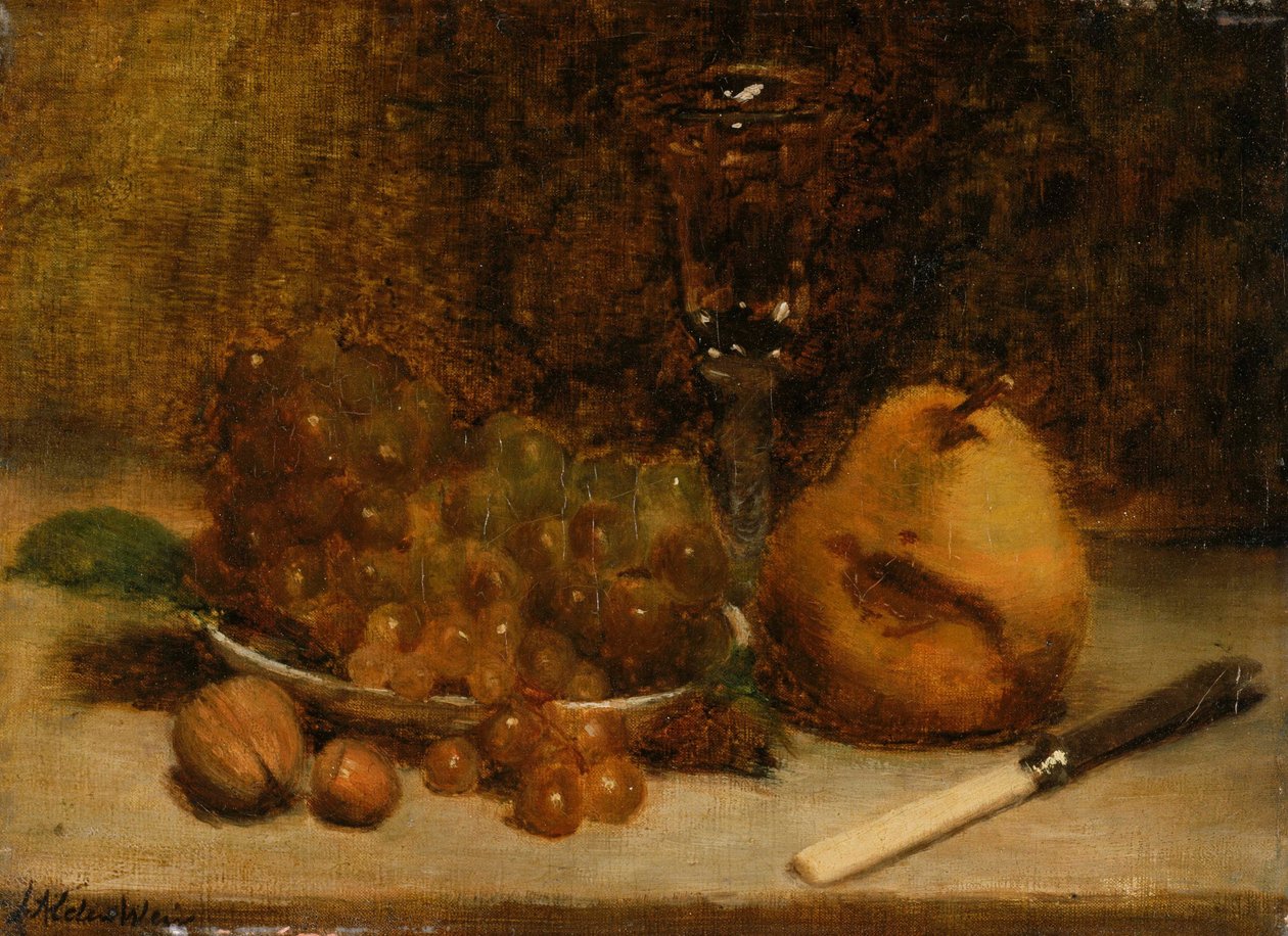 Winogrona, Nóż i Szkło autorstwa Julian Alden Weir