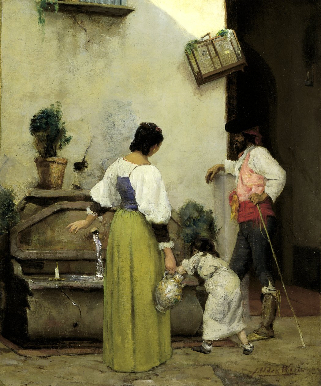 Przy korycie wodnym, 1876-1877. autorstwa Julian Alden Weir