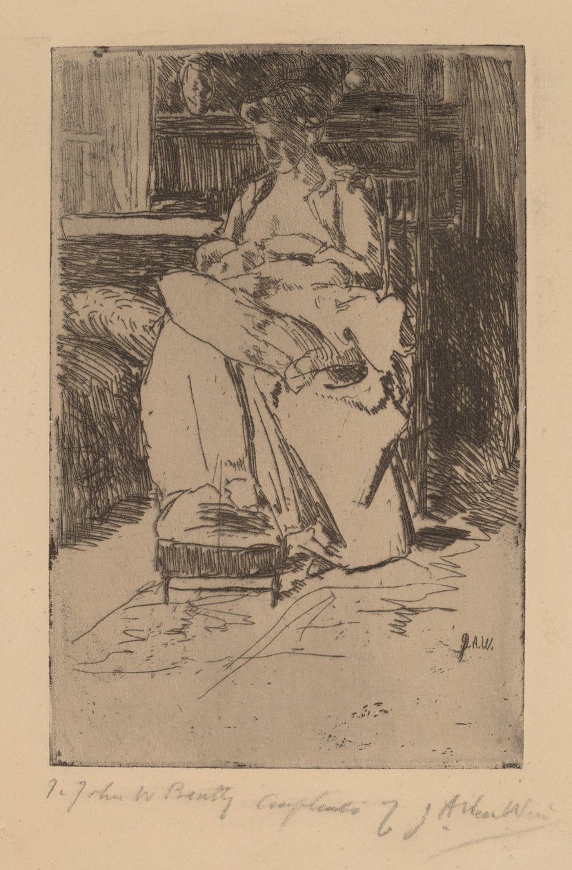 Matka i dziecko. autorstwa Julian Alden Weir
