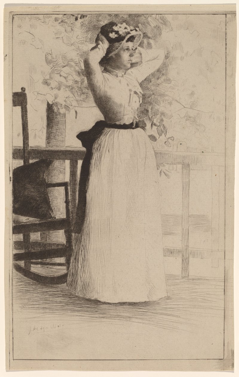 Portret panny Hoe autorstwa Julian Alden Weir