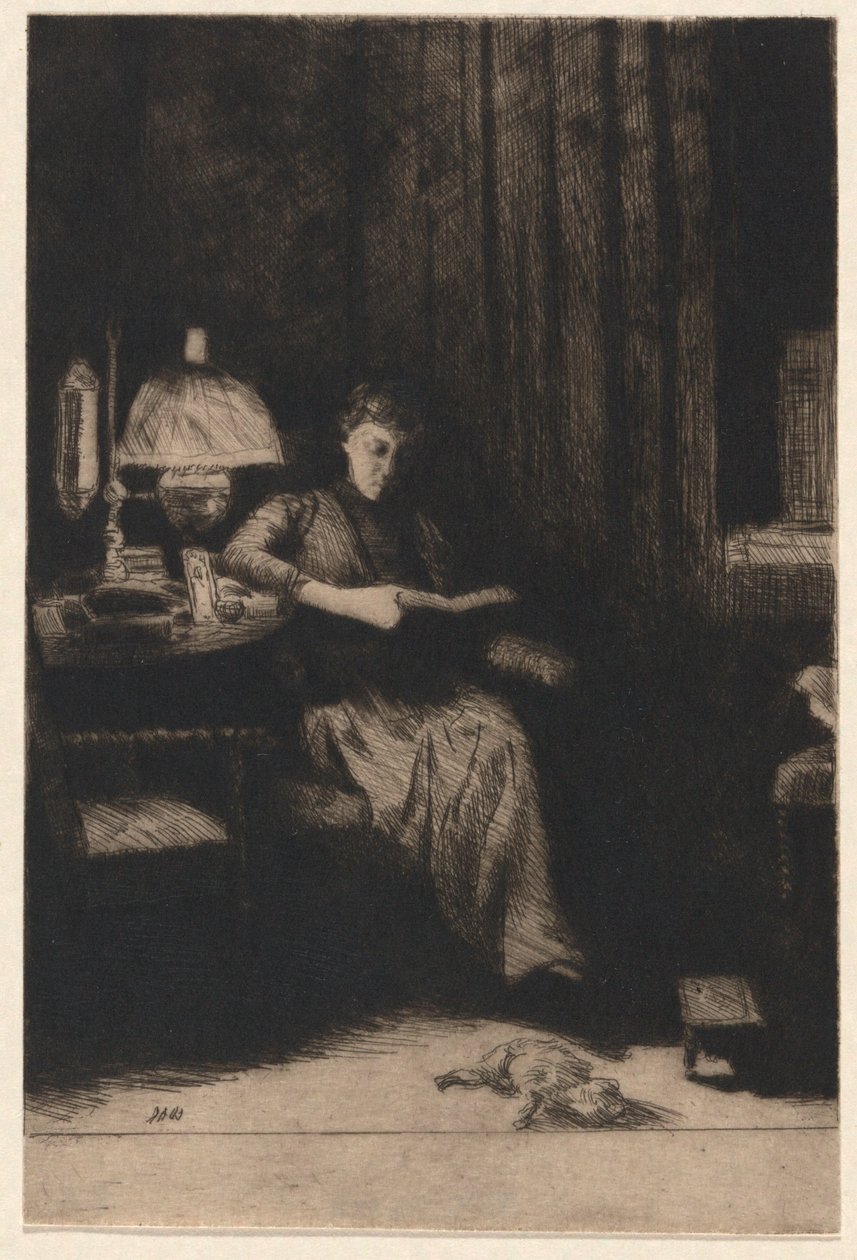 Lampa wieczorna autorstwa Julian Alden Weir