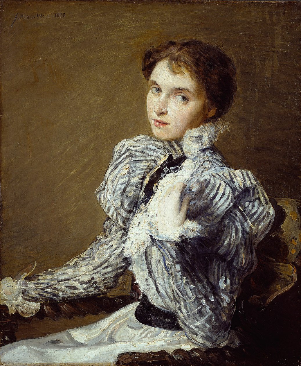Szary gorset, 1898. autorstwa Julian Alden Weir