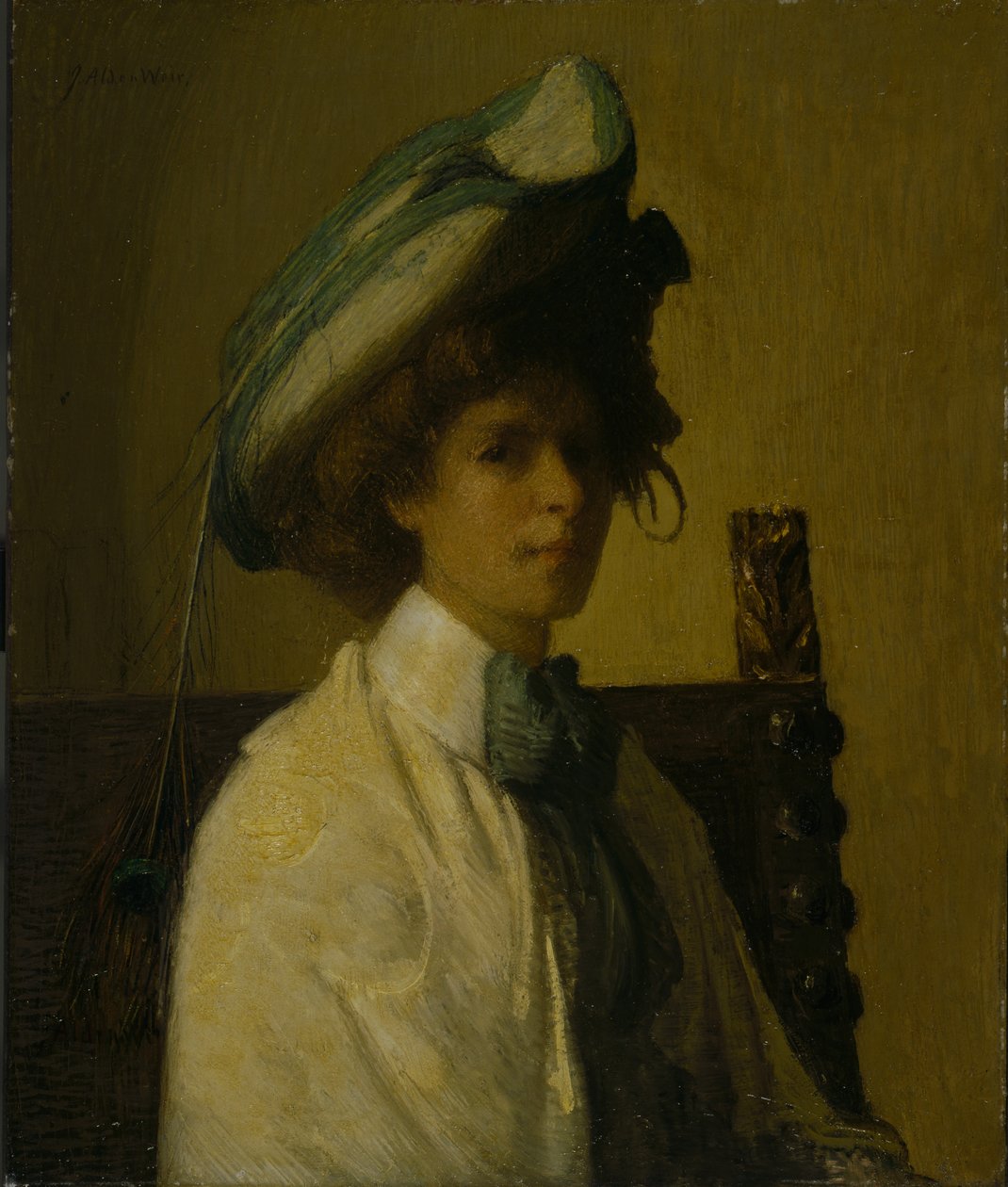 Pawie pióro, ok. 1907-08 autorstwa Julian Alden Weir