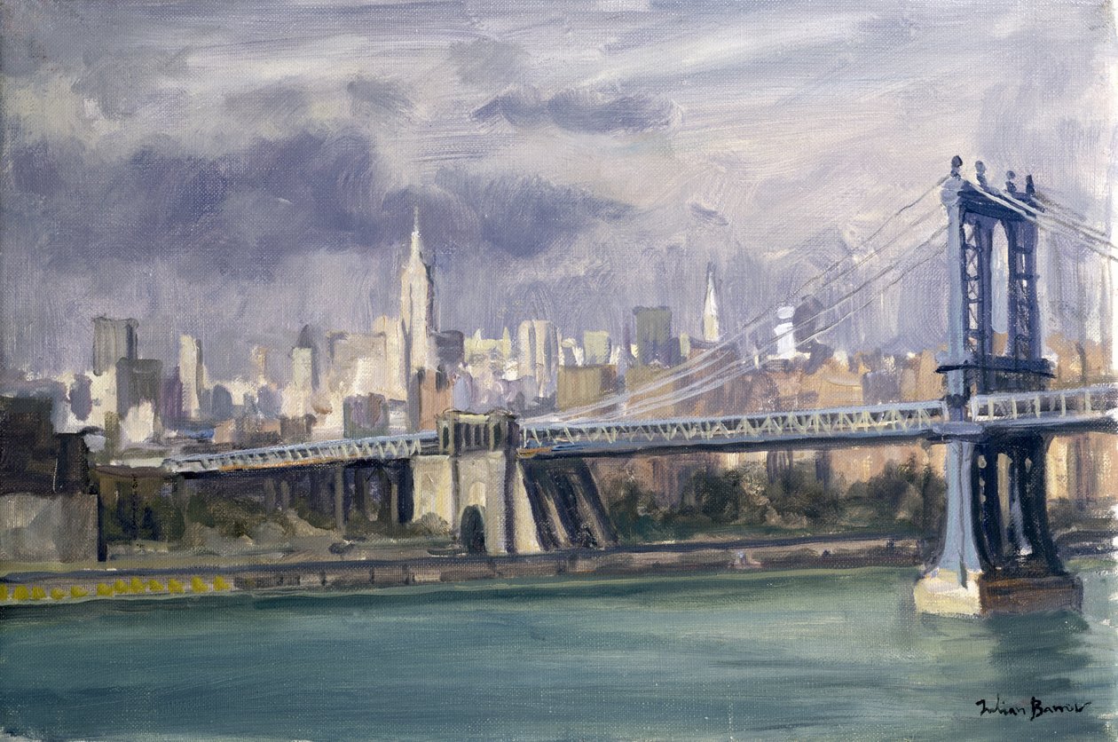 Most Manhattan, Nowy Jork, 1996 autorstwa Julian Barrow