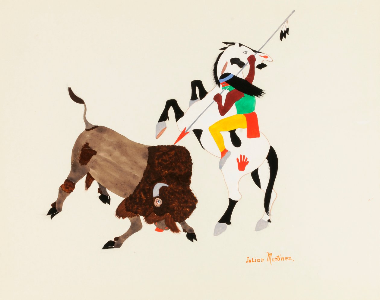 Łowca bawołów, ca. 1920-1925. autorstwa Julian Martinez