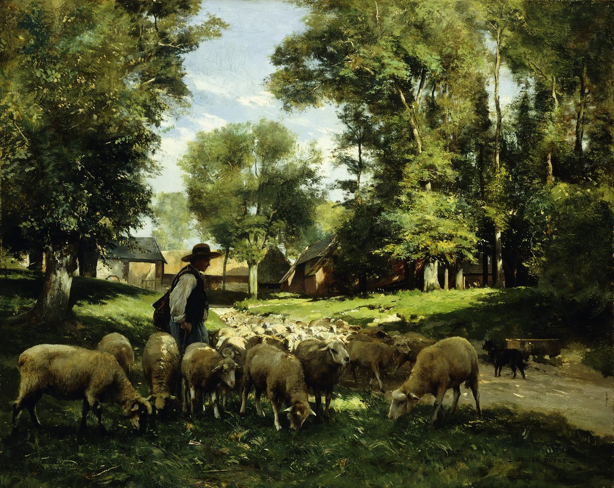 Pasterz i jego trzoda, autorstwa Julien Dupre