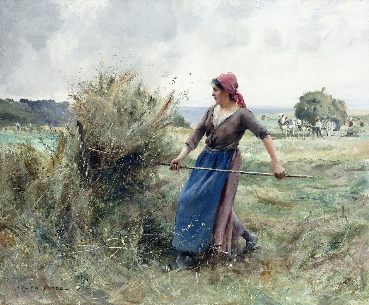 Chłop i Siano, autorstwa Julien Dupre