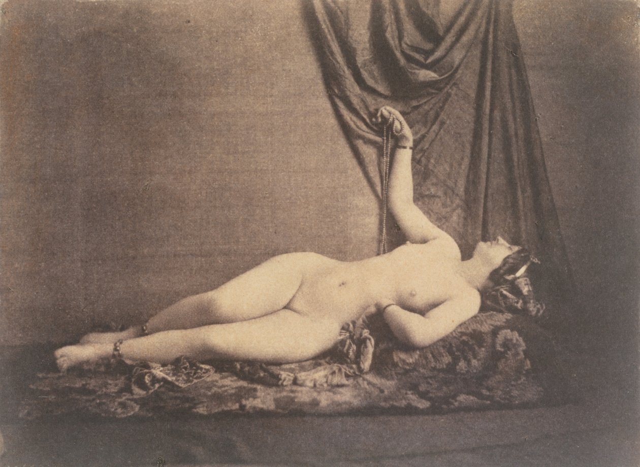 [Leżąca naga kobieca], ca. 1853. autorstwa Julien Vallou de Villeneuve